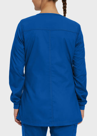 Landau Proflex Women's Snap Front Warm Up Solid Scrub Jacket