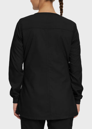 Landau Proflex Women's Snap Front Warm Up Solid Scrub Jacket