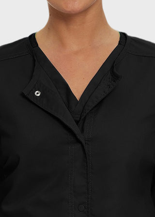 Landau Proflex Women's Snap Front Warm Up Solid Scrub Jacket