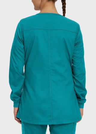 Landau Proflex Women's Snap Front Warm Up Solid Scrub Jacket