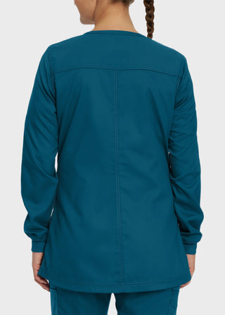 Landau Proflex Women's Snap Front Warm Up Solid Scrub Jacket