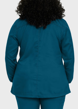 Landau Proflex Women's Snap Front Warm Up Solid Scrub Jacket