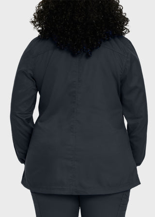 Landau Proflex Women's Snap Front Warm Up Solid Scrub Jacket