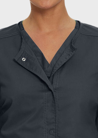 Landau Proflex Women's Snap Front Warm Up Solid Scrub Jacket