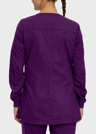 Landau Proflex Women's Snap Front Warm Up Solid Scrub Jacket