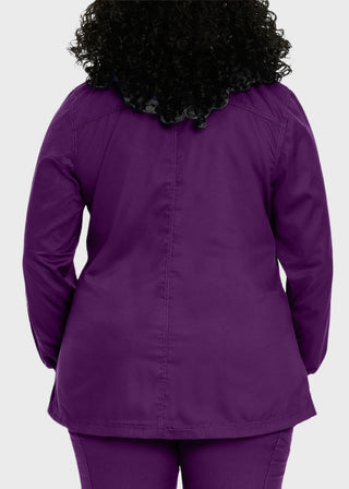 Landau Proflex Women's Snap Front Warm Up Solid Scrub Jacket