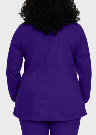 Landau Proflex Women's Snap Front Warm Up Solid Scrub Jacket