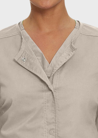 Landau Proflex Women's Snap Front Warm Up Solid Scrub Jacket