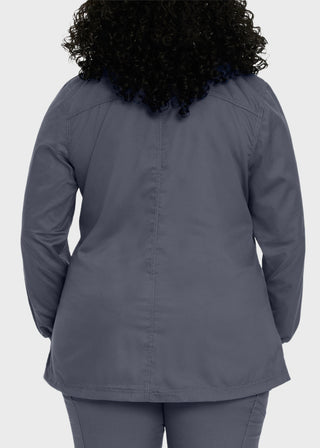 Landau Proflex Women's Snap Front Warm Up Solid Scrub Jacket