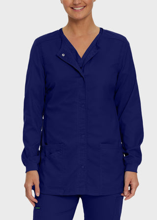 Landau Proflex Women's Snap Front Warm Up Solid Scrub Jacket