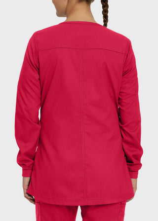 Landau Proflex Women's Snap Front Warm Up Solid Scrub Jacket