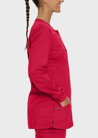 Landau Proflex Women's Snap Front Warm Up Solid Scrub Jacket