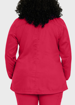 Landau Proflex Women's Snap Front Warm Up Solid Scrub Jacket