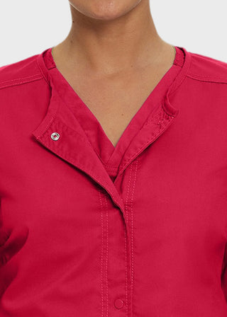 Landau Proflex Women's Snap Front Warm Up Solid Scrub Jacket