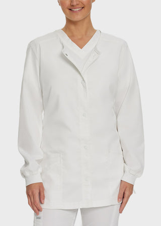 Landau Proflex Women's Snap Front Warm Up Solid Scrub Jacket