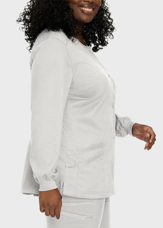 Landau Proflex Women's Snap Front Warm Up Solid Scrub Jacket