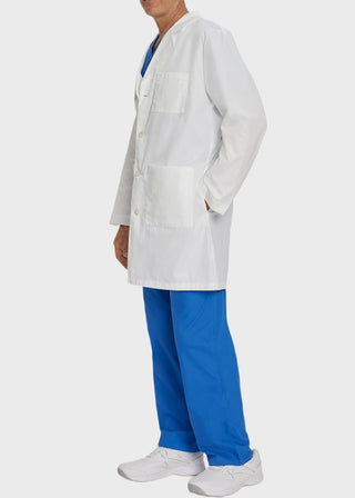 Landau Mens 37 inch Multi Pocket Twill Protective Medical Lab Coat