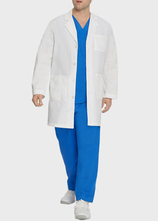 Landau Mens 37 inch Multi Pocket Twill Protective Medical Lab Coat