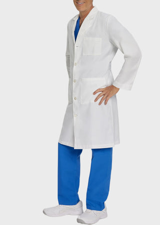 Landau Mens 43.5 inches Full Length Three Pocket Medical Lab Coat