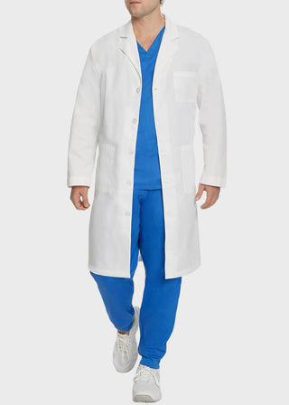 Landau Mens 43.5 inches Full Length Three Pocket Medical Lab Coat