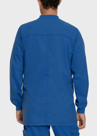 Landau Proflex Men's Knit Collar Snap Front Solid Scrub Jacket