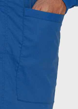 Landau Proflex Men's Knit Collar Snap Front Solid Scrub Jacket