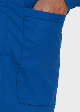 Landau Proflex Men's Knit Collar Snap Front Solid Scrub Jacket