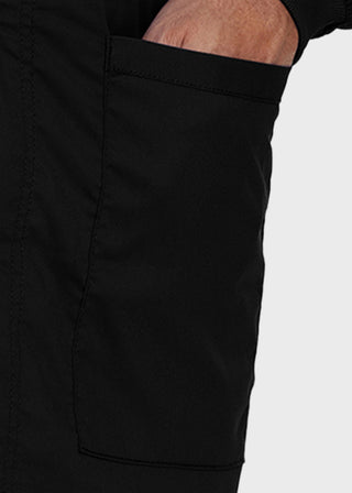 Landau Proflex Men's Knit Collar Snap Front Solid Scrub Jacket