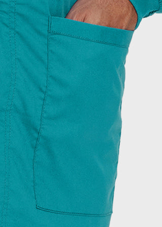 Landau Proflex Men's Knit Collar Snap Front Solid Scrub Jacket