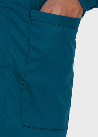 Landau Proflex Men's Knit Collar Snap Front Solid Scrub Jacket