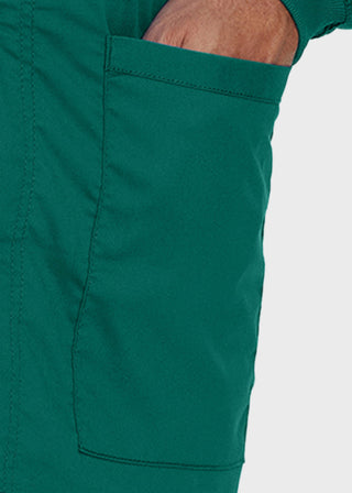 Landau Proflex Men's Knit Collar Snap Front Solid Scrub Jacket