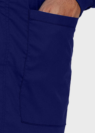 Landau Proflex Men's Knit Collar Snap Front Solid Scrub Jacket