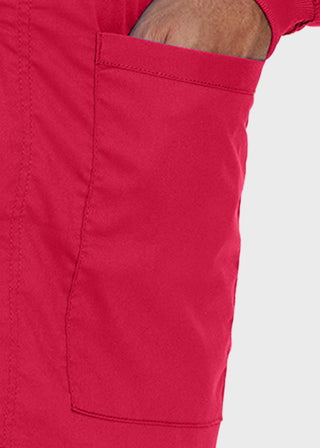 Landau Proflex Men's Knit Collar Snap Front Solid Scrub Jacket