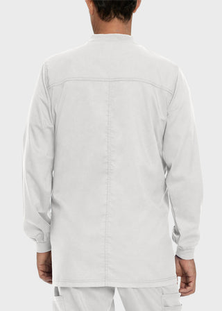 Landau Proflex Men's Knit Collar Snap Front Solid Scrub Jacket