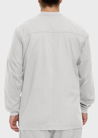 Landau Proflex Men's Knit Collar Snap Front Solid Scrub Jacket