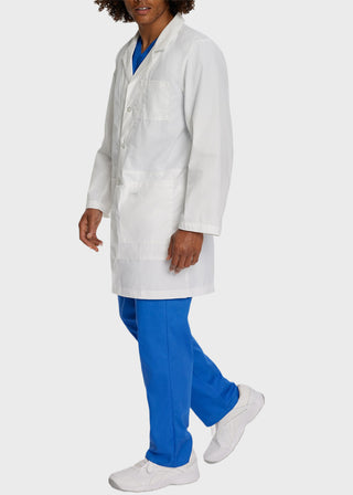 Landau Men Notebook Staff-Length White Lab Coat
