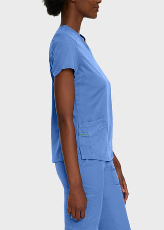 Landau Proflex Women's Modern V-Neck Tunic Solid Scrub Top