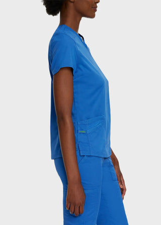 Landau Proflex Women's Modern V-Neck Tunic Solid Scrub Top