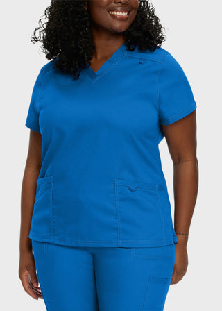 Landau Proflex Women's Modern V-Neck Tunic Solid Scrub Top