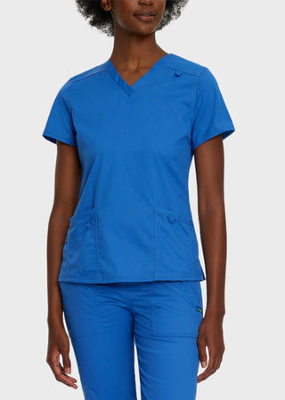 Landau Proflex Women's Modern V-Neck Tunic Solid Scrub Top