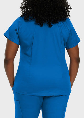 Landau Proflex Women's Modern V-Neck Tunic Solid Scrub Top
