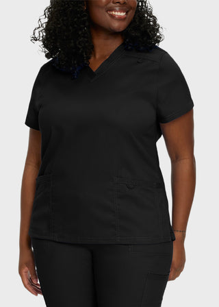 Landau Proflex Women's Modern V-Neck Tunic Solid Scrub Top
