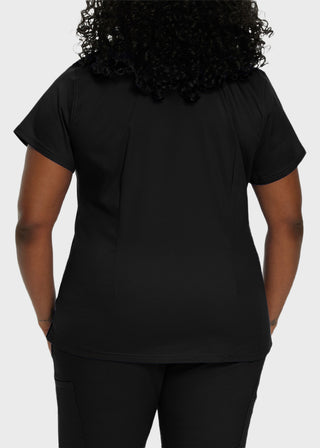 Landau Proflex Women's Modern V-Neck Tunic Solid Scrub Top