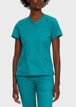 Landau Proflex Women's Modern V-Neck Tunic Solid Scrub Top