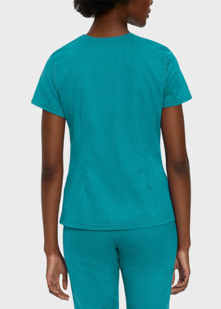 Landau Proflex Women's Modern V-Neck Tunic Solid Scrub Top