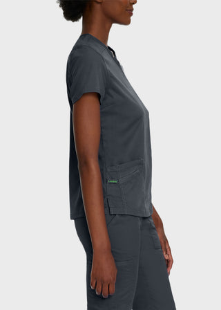 Landau Proflex Women's Modern V-Neck Tunic Solid Scrub Top