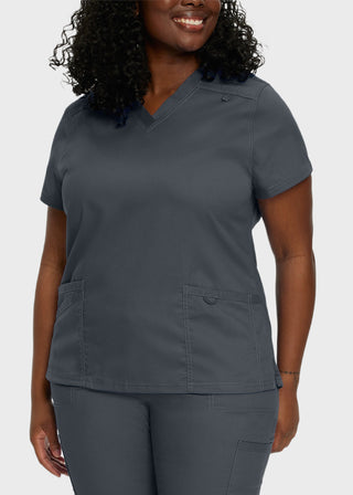 Landau Proflex Women's Modern V-Neck Tunic Solid Scrub Top