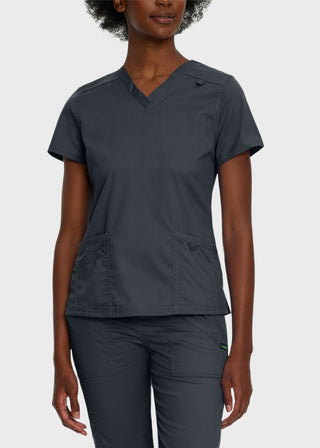 Landau Proflex Women's Modern V-Neck Tunic Solid Scrub Top