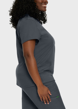 Landau Proflex Women's Modern V-Neck Tunic Solid Scrub Top