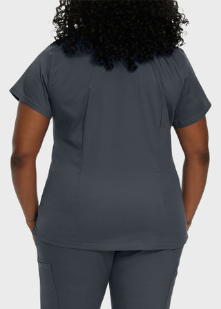 Landau Proflex Women's Modern V-Neck Tunic Solid Scrub Top